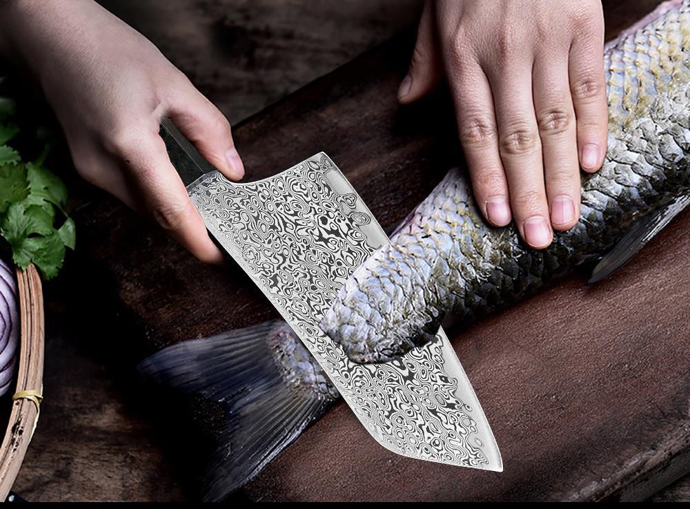 Handmade Damascus Kitchen Knife | Letcase Knives