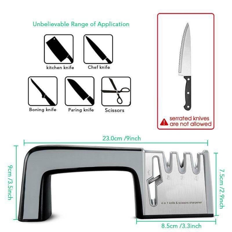 4 in 1 Professional Knife Sharpener - Letcase