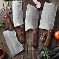 4 Piece Handmade Cleaver Knife Set - Letcase