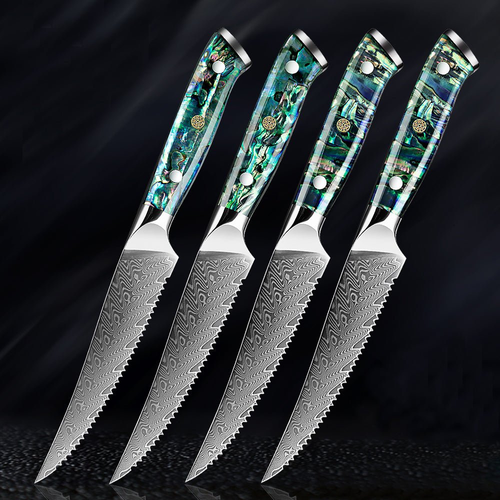 Nami Steak Knife Set 4PC Set Zebra - Japanese Knife Imports