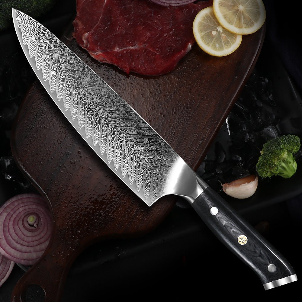 5-Piece Damascus Chef Knife Set with Carry Bag - Letcase