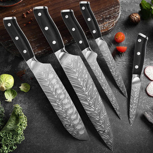 5-Piece High Carbon Stainless Steel Knife Set - Letcase
