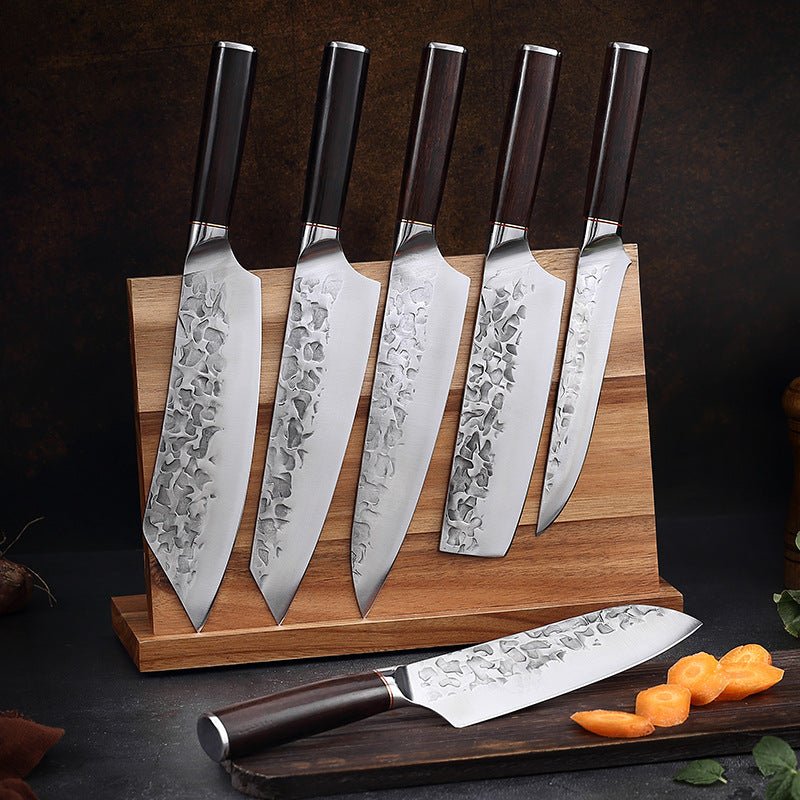 6 Piece Hand Forged Kitchen Knife Set - Letcase