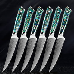 6-Piece Serrated Japanese Steak Knife Set - Letcase