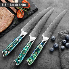 6-Piece Serrated Japanese Steak Knife Set - Letcase