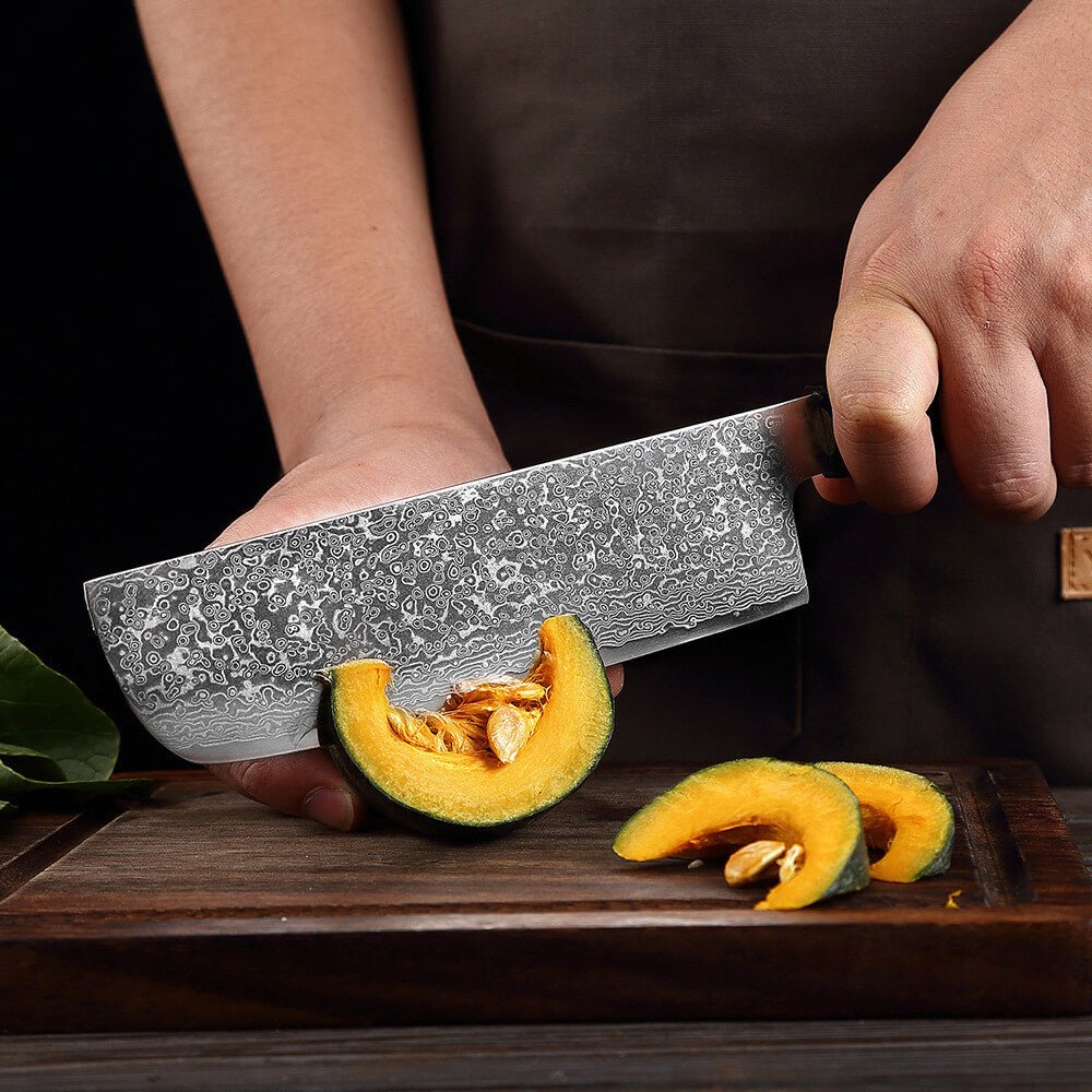 7 Inch Nakiri Knife VG10 67 Layers Japanese Damascus Steel Kitchen Knife - Letcase