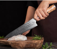 7 Piece Damascus Kitchen Knife Set Ultra-sharp 67 Layer Japanese Chef Knives - Letcase
