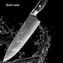 7-Piece Damascus Knife Set With VG10 Steel Core - Letcase
