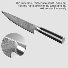 7 Piece Japanese Damascus Knife Set - Letcase
