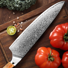 7 Piece Japanese Damascus Steel Chef Knife Set - Letcase