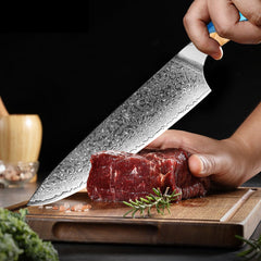 7 Piece Japanese VG10 Damascus Chef Knife Set - Letcase