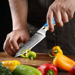 7 Piece Japanese VG10 Damascus Chef Knife Set - Letcase