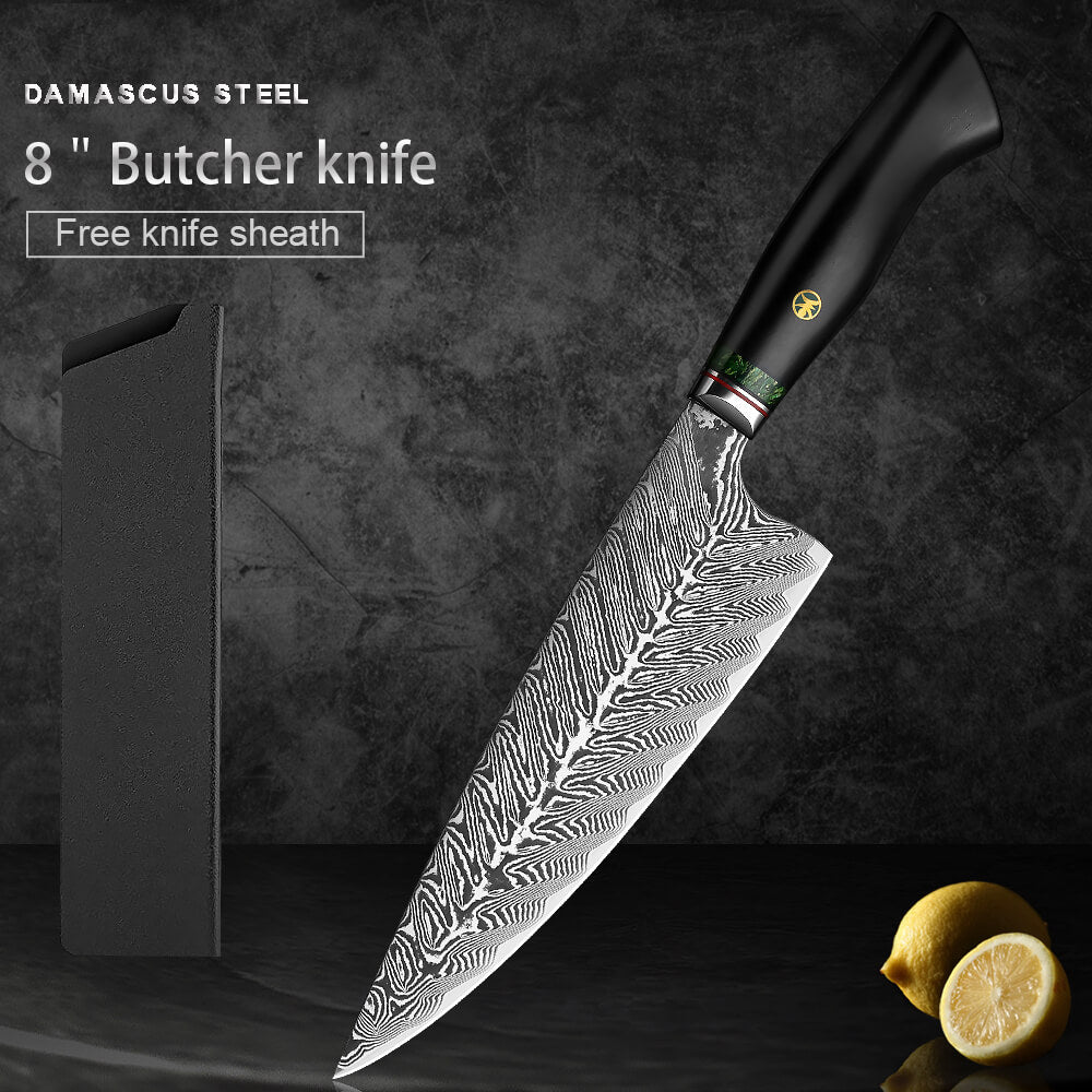7 Piece Kitchen Knife Set 67 Layers Damascus Steel Chef Knives - Letcase