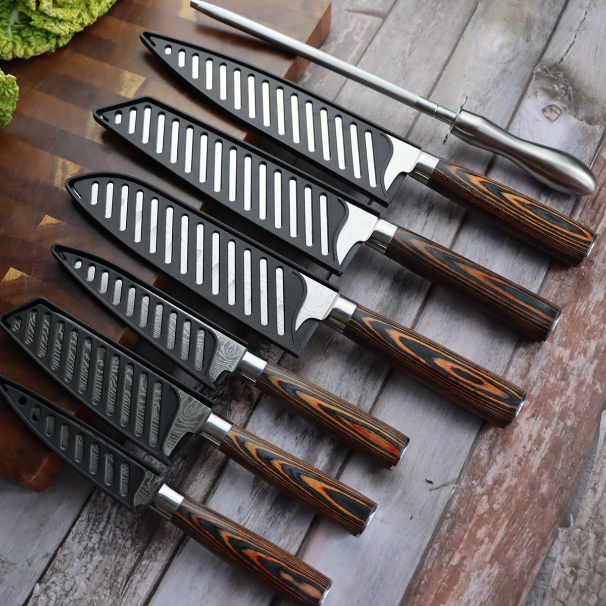 7 Piece Kitchen Knife Set With Carry Case - Letcase