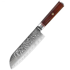7-Piece Kitchen Knives Set, Damascus 67 Layers VG10 Steel Chef Knife Set - Letcase