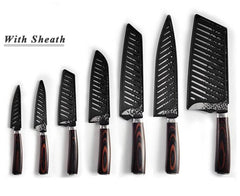 7 Pieces Cooking Knife Set, Hand Forged Kitchen Knives Set - Letcase