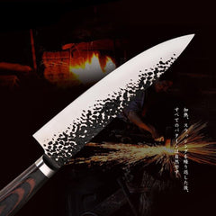 7 Pieces Cooking Knife Set, Hand Forged Kitchen Knives Set - Letcase