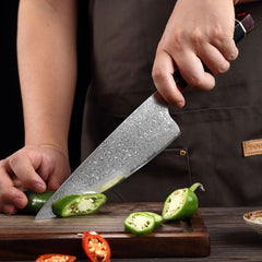 8" Damascus Chef Knife - Letcase