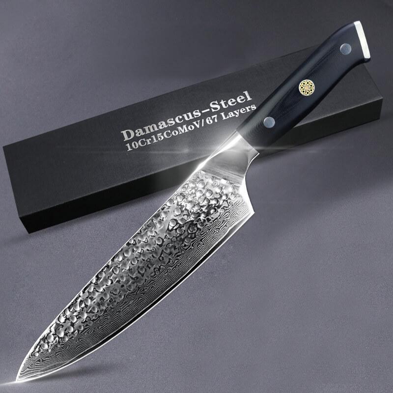 MSY BIGSUNNY Chef Knife - 67 Layers Damascus Steel - 8.4 (213 mm) - Stain  & Corrosion Resistant Chefs Knives
