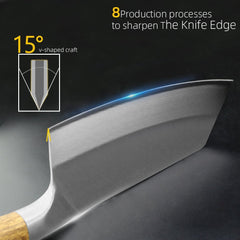 8 Inch Stainless Steel Chinese Cleaver Knife - Letcase