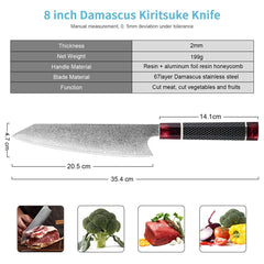 8" Japanese Chefs Knife - Letcase