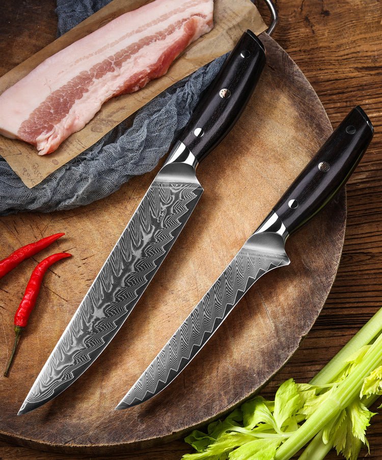 8-Piece Damascus Kitchen Knife Set - Letcase