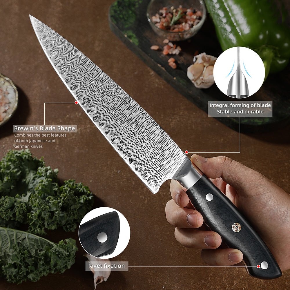 8 Piece Professional Chef Knife Set - Letcase