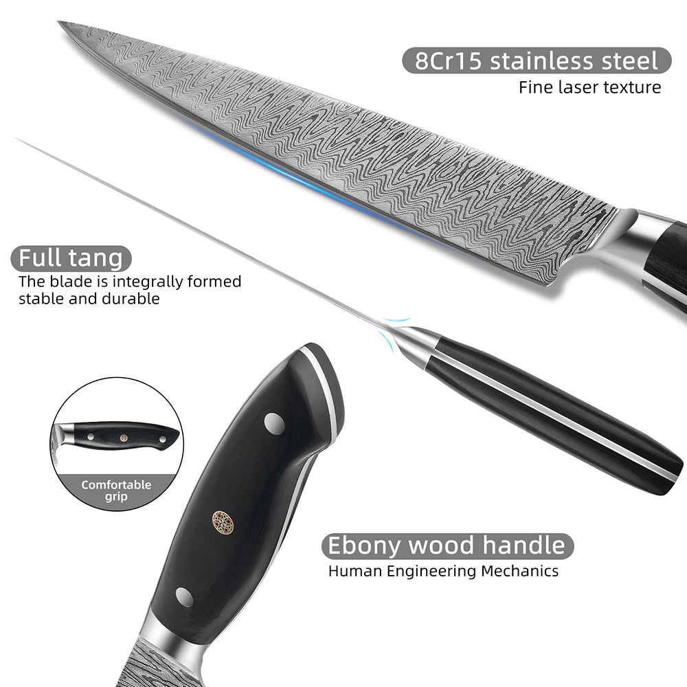 8 Piece Professional Chef Knife Set - Letcase