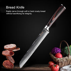 8-Piece Professional Japanese Knife Set - Letcase