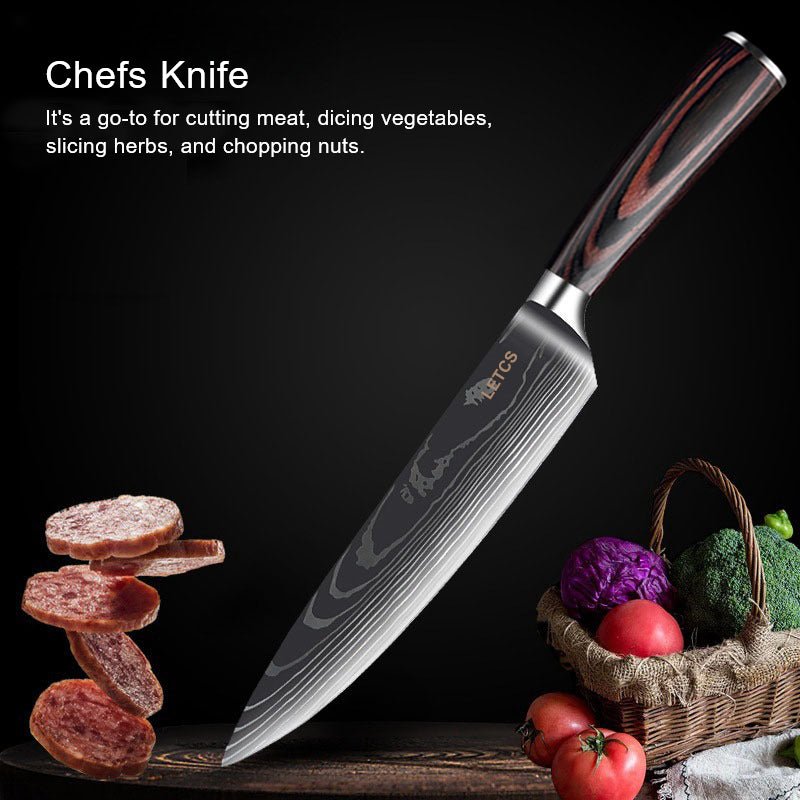 8-Piece Professional Japanese Knife Set - Letcase