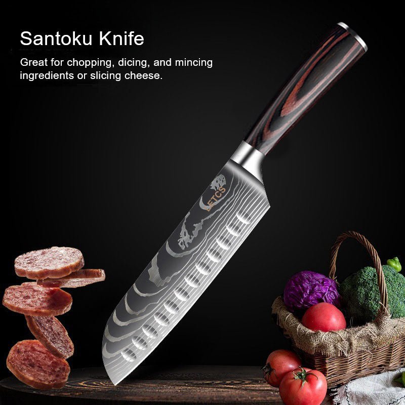 8-Piece Professional Japanese Knife Set - Letcase