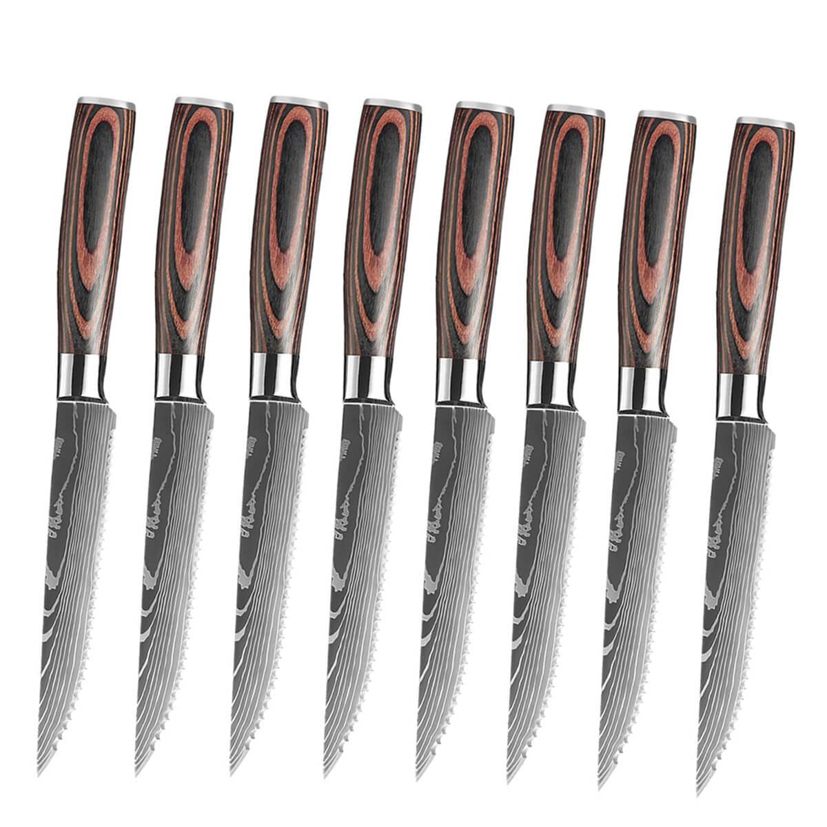 serrated steak knife set