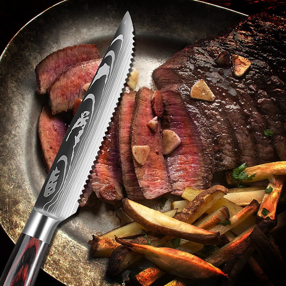 8-Piece Stainless Steel Serrated Steak Knife Set - Letcase