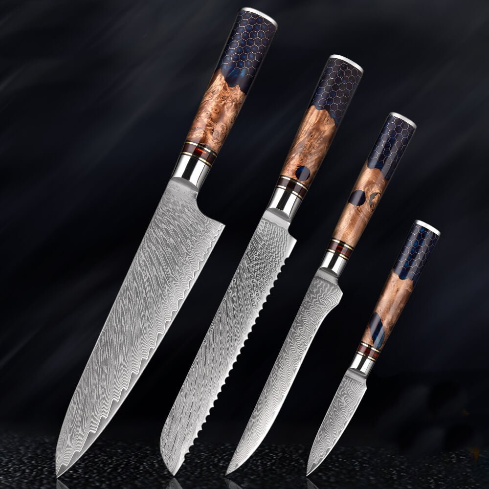 9 Piece Japanese Kitchen Knives Set - Letcase