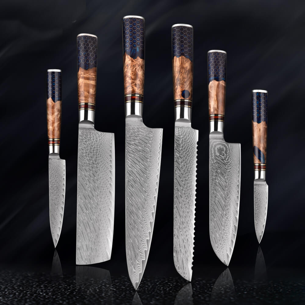 9 Piece Japanese Kitchen Knives Set - Letcase