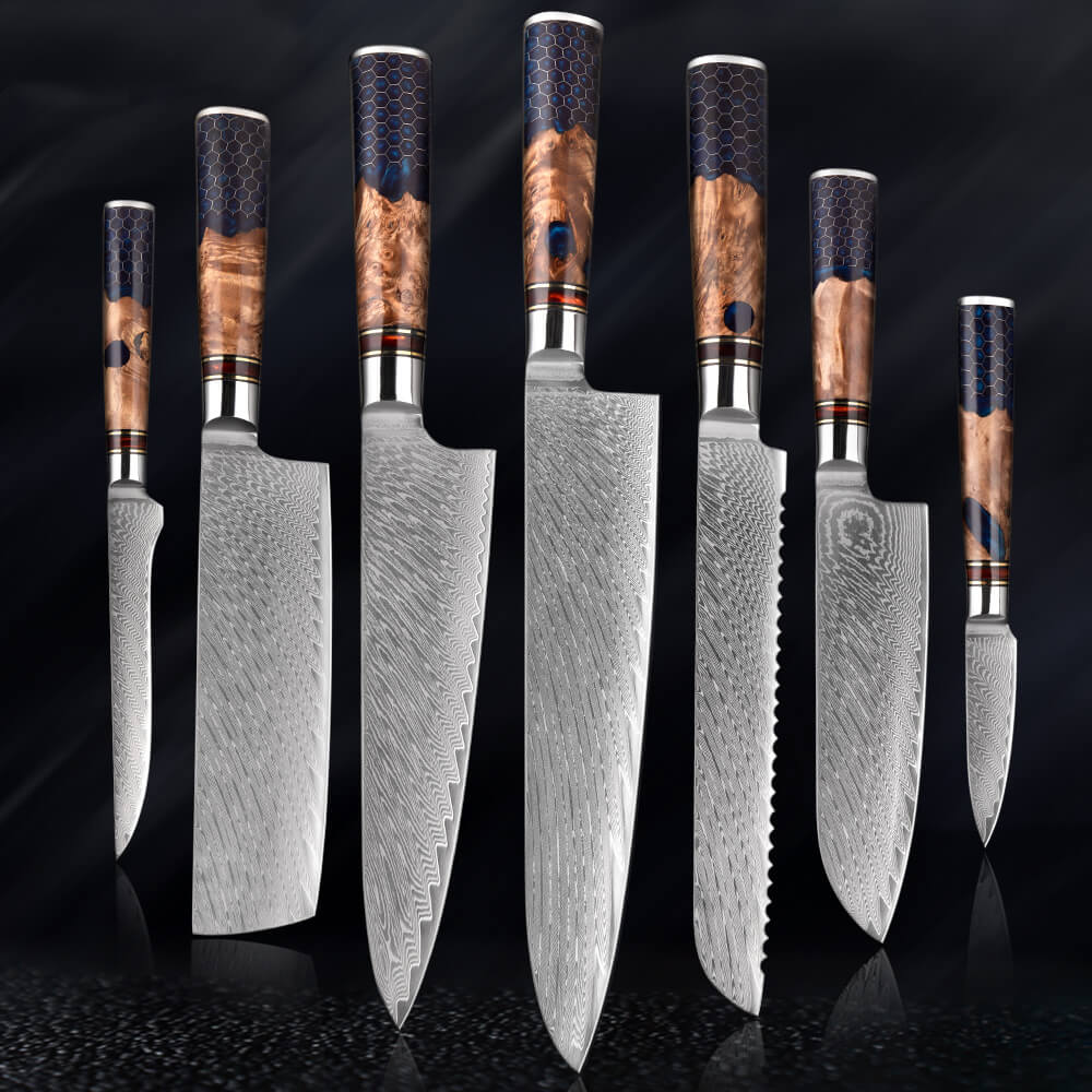 9 Piece Japanese Kitchen Knives Set - Letcase