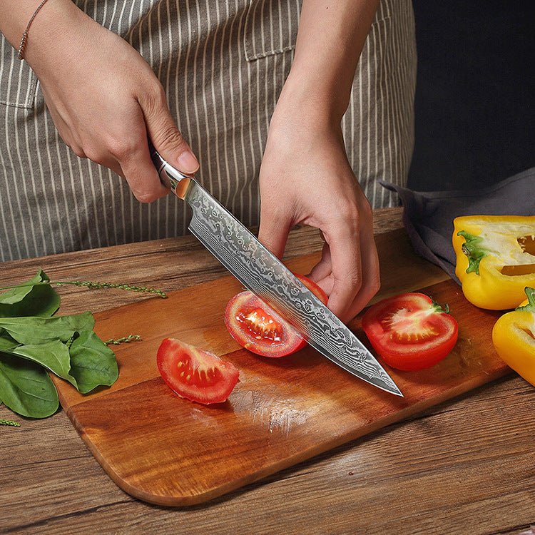9 Piece Japanese Knife Set, Damascus Chef Knife Set - Letcase