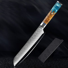 9 Piece Kitchen Knives Set Japanese Damascus Steel Chef Knife Set - Letcase