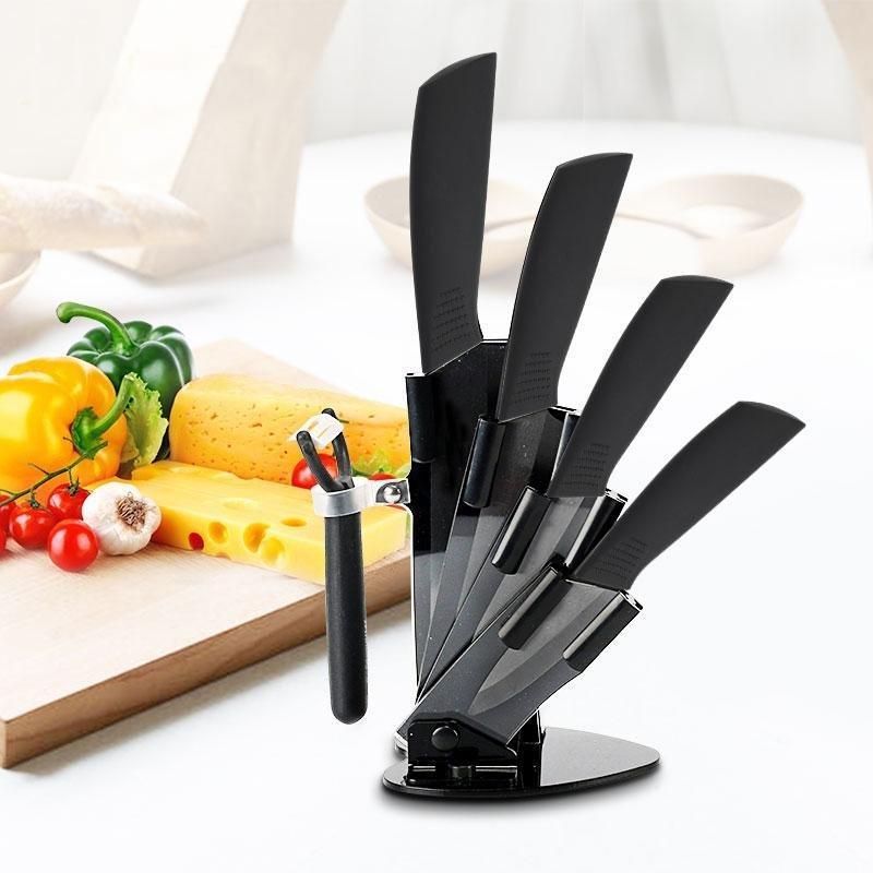 Ceramic Knife Set With Block - Letcase