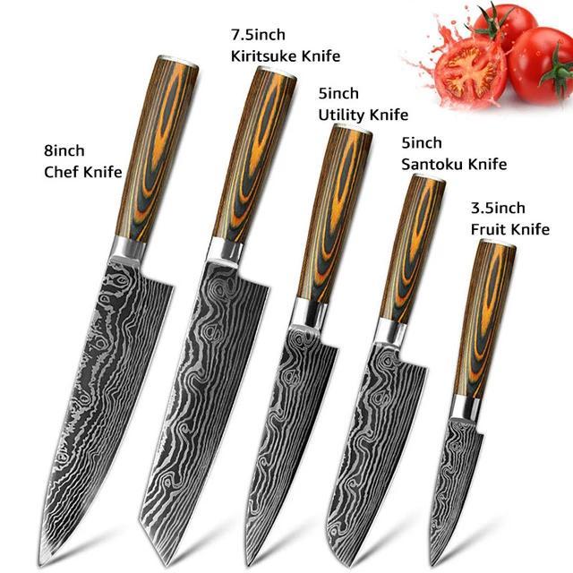 Chef Knife Set With Roll Bag - Letcase