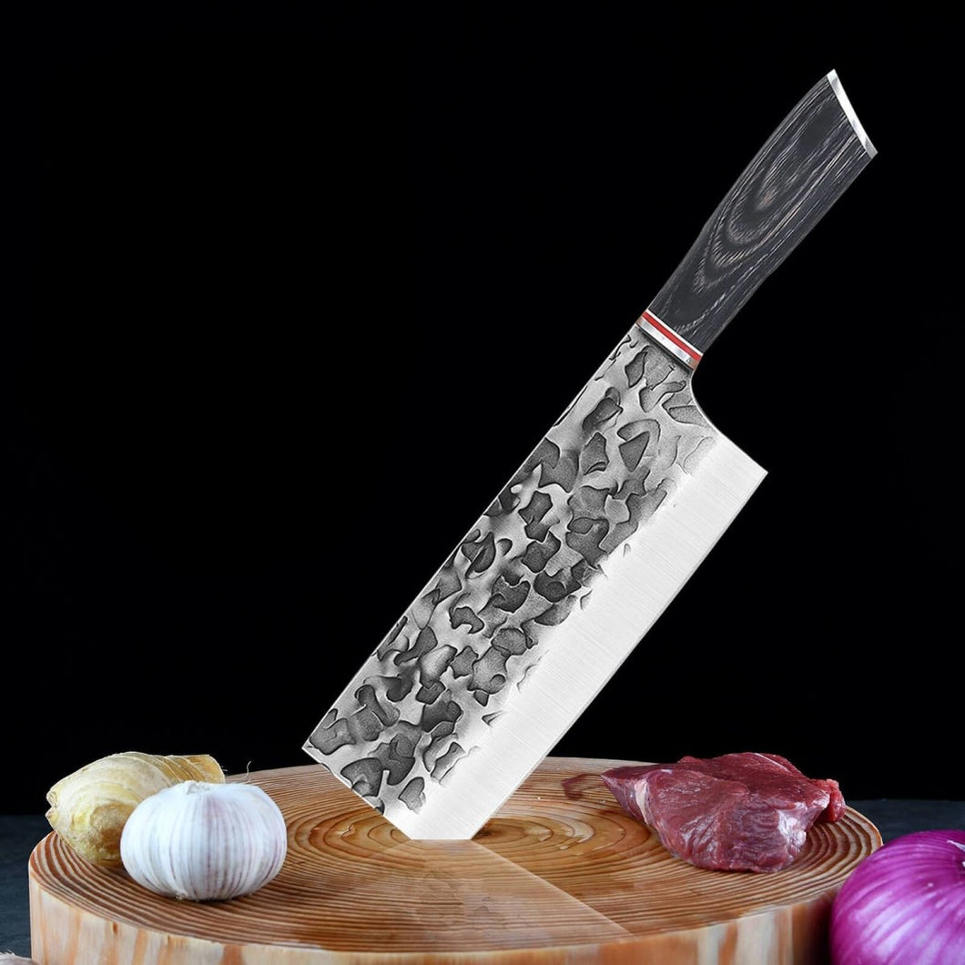 7 Inch Chinese Chef Knife Damascus Steel Blade Cleaver Slicing