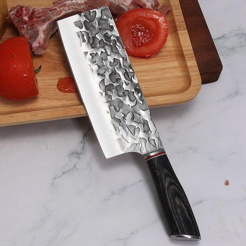 Chinese Vegetable Cleaver, 7 Inch Blade With Pakkawood Handle - Letcase