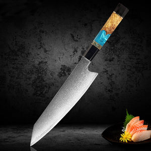 Damascus Chef Knife 8" Japanese Steel Kiritsuke Knife - Letcase