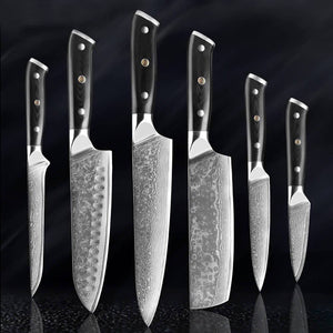 Damascus Kitchen Knife Set - Letcase Knives