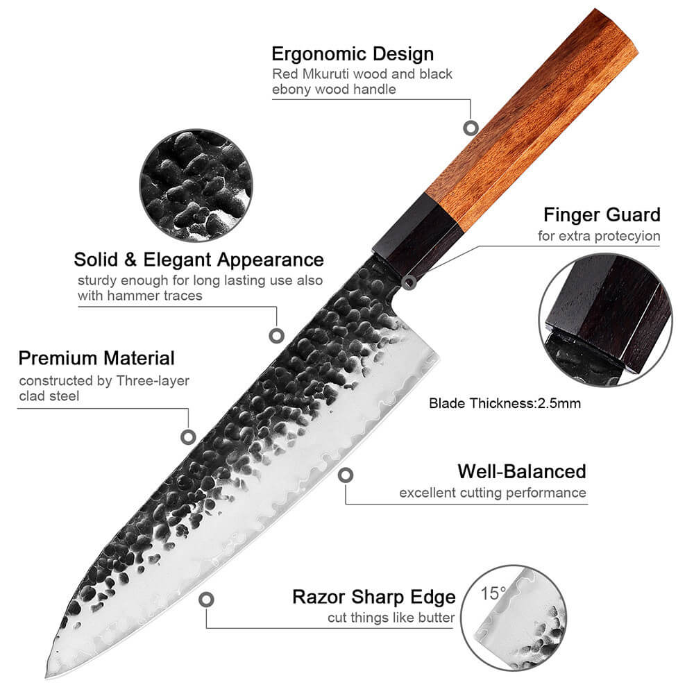 Forged High Carbon Steel Chef Knife, Japanese Gyuto Knife - Letcase
