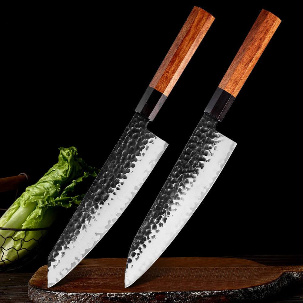 CUSTOM MADE FORGED CARBON STEEL CHEF KNIFE KITCHEN KNIVES CHEF SET X513