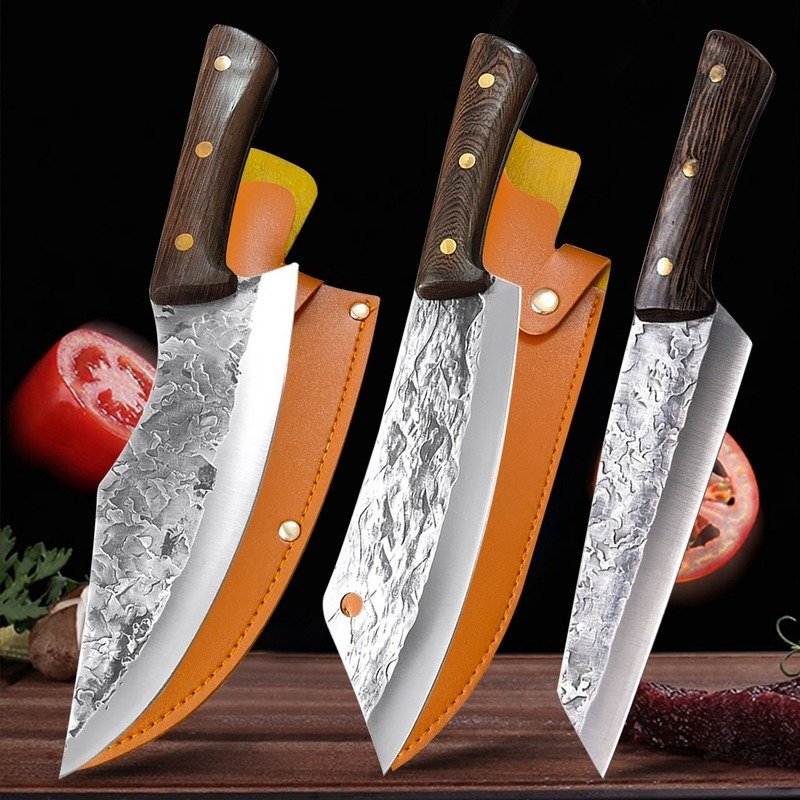 Hand Forged Butcher Knife Set - Letcase