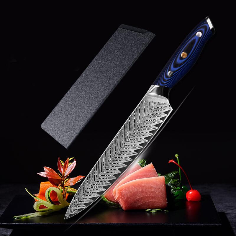Kodiak 8 Damascus Steel Chef Knife - G10 Handle