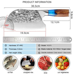 Hand Forged Meat Cleaver Knife, 8 Inch - Letcase