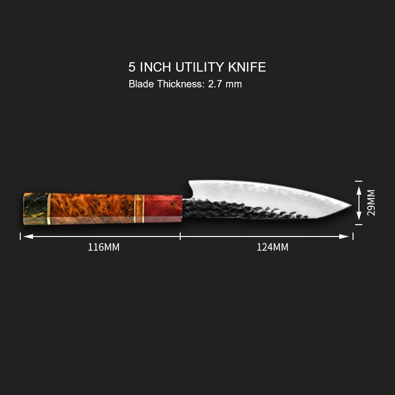 Handmade Japanese Chef Knife Set, 6-Piece - Letcase